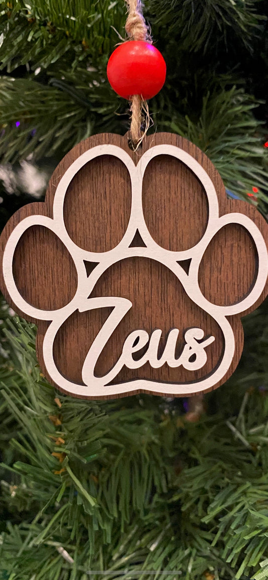 Paw Print Ornament